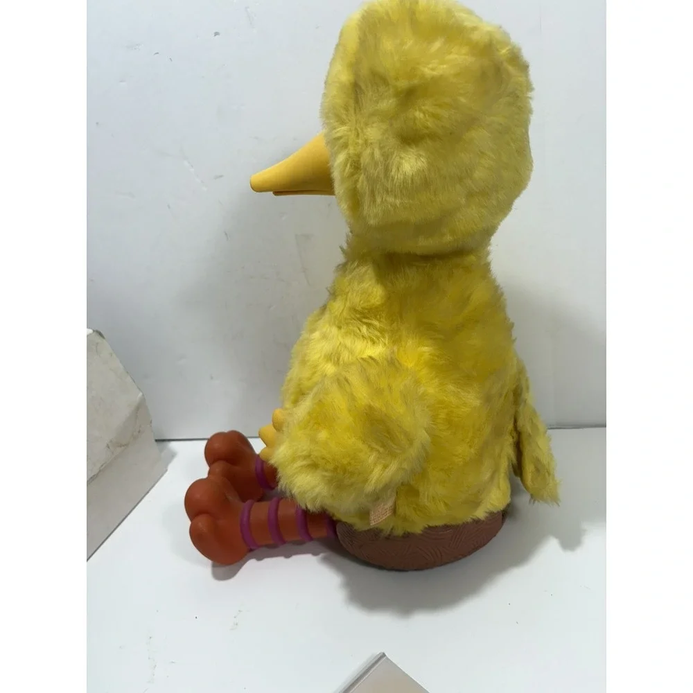 Vtg Sesame Street Big Bird 1986 Ideal Talking Toy + Book For Repair Parts AS IS